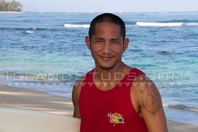 Hawaiian Surf Boy Jerks Off Image