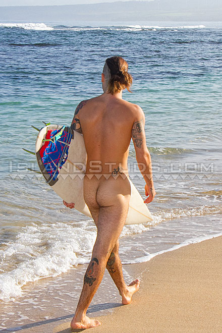 Hairy Punk Surfer Jerks Off Image