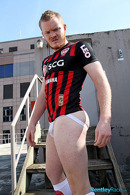 Aussie Red-Head, Beau, naked on the rooftop Image