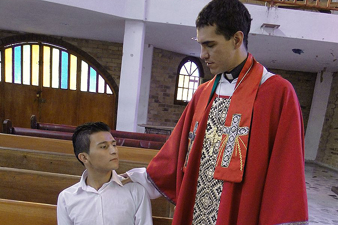 Pervy Priest Takes Cum Confessional Image