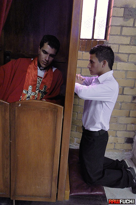 Pervy Priest Takes Cum Confessional Image