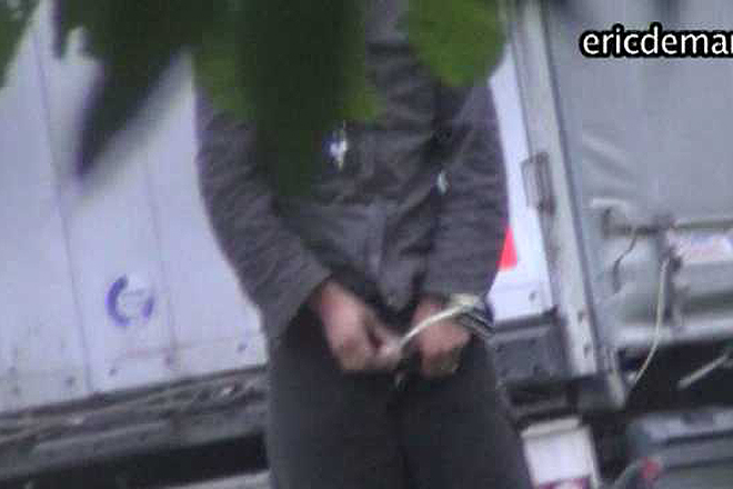 Trucker's Pissing Spy Cam Image
