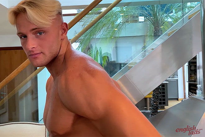 Young Blond Muscular Bodybuilder Image