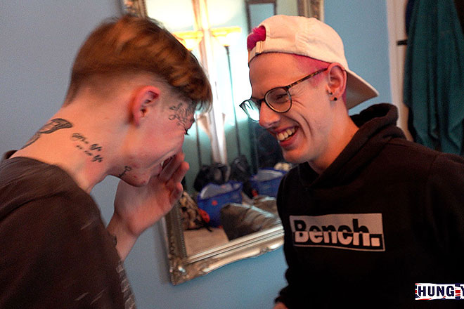 Two Tattooed Twinks Fuck Image